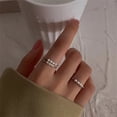 thumbnail image 4 of Anillos para mujer, regalos para mujer, anillo de prevención de ansiedad para mujer con cuentas, anillo de perla giratoria de actividad, anillo, anillo, 4 of 5