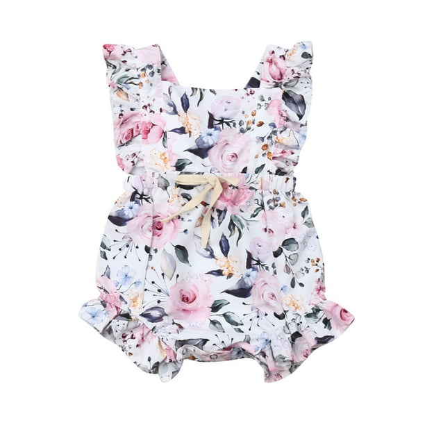 Newborn Infant Baby Girls Romper Clothes Outfit Summer Jumpsuit