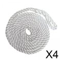 thumbnail image 1 of DYNWAVECA 4xMarine Boat Bumper Rope 2M Line for Inflatable Boat Buoys Sturdy White 10mm 2meter, 1 of 10