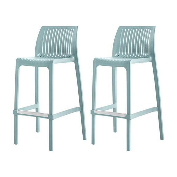Lagoon Milos Resin Stackable Bar Stool Set of 2