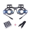 thumbnail image 4 of Eight sets of magnification lenses wearing double glasses type LED lights jewelry watch repair high magnification magnifier 16 lenses, 4 of 5