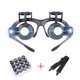 thumbnail image 4 of Eight sets of magnification lenses wearing double glasses type LED lights jewelry watch repair high magnification magnifier 16 lenses, 4 of 5