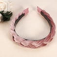 thumbnail image 7 of Solid Wide Headbands Non-slip Fashion Pink Hair Hoop 1.18inch Wide for Girl Women, 7 of 7