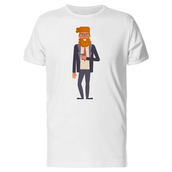 Cartoon Businessman With A Beard Tee Men's -Image by Shutterstock