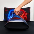 thumbnail image 6 of ZRNBAST 7-Piece Gaming Bedding Set Full Size Bed in a Bag 3D Red Blue Video Game Comforter Set for Boys Girls Kids Bedroom Decor, 6 of 9
