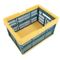 thumbnail image 3 of Paniers pliables en plastique imperméable avec poignées en polypropylène imperméable pour la maison, la cuisine, la chambre à coucher, le bureau, jaune, vert, grande taille, 3 of 14