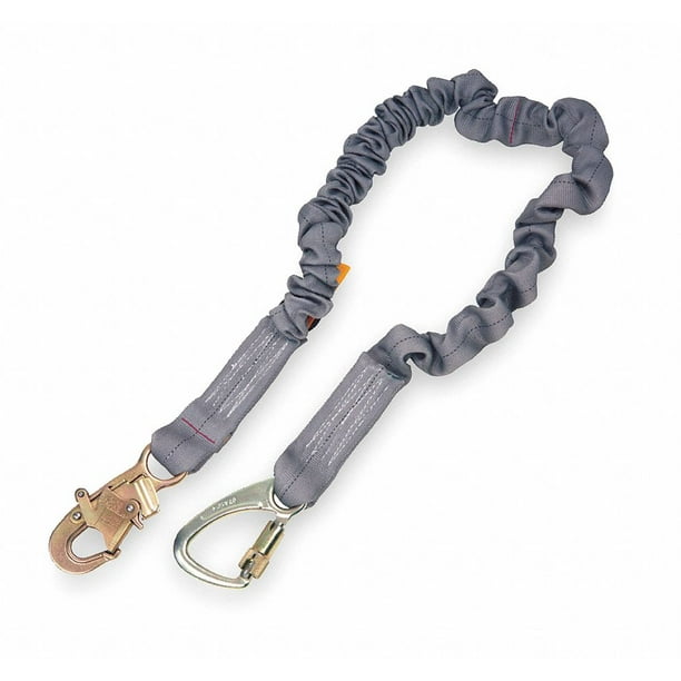 3m DbiSala ShockAbsorbing TieBack Lanyard,Gray 1244650