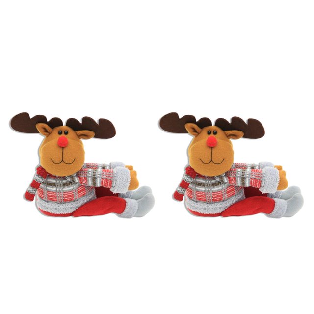 Bearachild Titular de la hebilla de la cortina de Navidad Decoración de felpa Tieback Holdback Año nuevo Hombre Clip Festival Regalo Abrazadera Type1 NO1