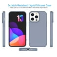 thumbnail image 2 of Cell Phone Cases for 6.1" iPhone 13 Pro, Njjex Liquid Silicone Gel Rubber Shockproof Case Ultra Thin Slim Matte Surface Cover for Apple iPhone 13 Pro 6.1" 2021 -Gray, 2 of 9