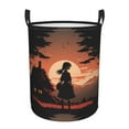 thumbnail image 1 of Laundry Basket Organizer Collapsible -Girl Sunset House Dirty Clothes Hamper for Bathroom Kids Girls Boys Laundry Hamper Small, 1 of 8