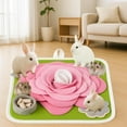thumbnail image 7 of Rabbit Foraging Mat, Bunny Activity Toys Snuffle Mat for Small Animals Forage Mat for Rabbit Guinea Pig Hamster Chicken Hedgehog Chinchilla Puppies Cat Stress Relief Puzzle Interaction Toys (Green), 7 of 7