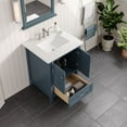 thumbnail image 5 of Eviva Britney 24 in. Ash Blue Single Sink Bath Vanity with Carrara Quartz Top and Undermount Porcelain Sink, 5 of 12