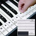 thumbnail image 1 of Pegatinas para Teclado de Piano, 49/54/61/88 Juego Completo de Pegatinas para Piano para Teclas Negras + Blancas, Pegatinas para Teclas de Piano para niños y Principiantes, Eliminación Transparente. Afortunado Sencillez, 1 of 5
