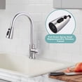 thumbnail image 2 of Wowow Kitchen Faucet Head Replacement Brushed Nickel, 3 Function Pull Out Spray Nozzle with 9 Adapters for Kitchen Sink Faucet，US Standard for Moen Kohler Delta Faucets G1/2 Male Connector, 2 of 6