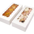 thumbnail image 3 of 25-Pack White Bakery Boxes with Windows: Ideal for Weddings, Birthdays, and Parties - 12x5.5x2.5 Inches Pastry Boxes for Cookies, Macarons, 3 of 5