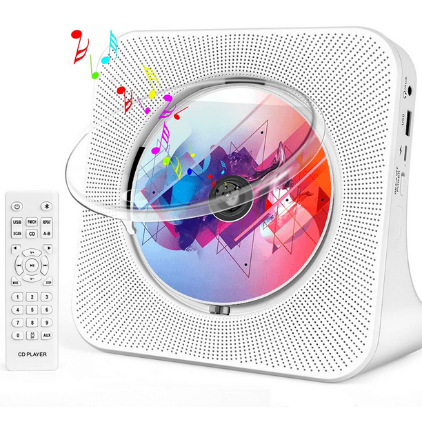 Bluetooth CD Player with Screen, USB and Aux Port, FM, Compact Audio