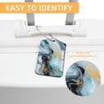 thumbnail image 3 of HemaKayy Luggage Tags for Suitcase, 2 Pack Suitcase Tag Leather Privacy Cover, ID Label, Double Side Design with Stainless Steel Loop for Women Men Travel Bags - Marble Texture, 3 of 7