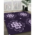 thumbnail image 3 of Ahgly Company Machine Washable Indoor Round Transitional Purple Sage Bush Purple Area Rugs, 7' Round, 3 of 7