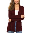 thumbnail image 1 of Faithtur Women Simple Style Cardigan, Solid Color Long Sleeve Knitwear, 1 of 9