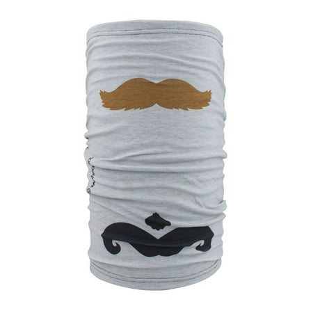 Zan Headgear Mustache Fleece-Lined Motley Tube Mustaches