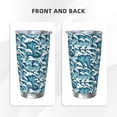 thumbnail image 3 of Bingfone Ocean Waves for 20 Oz Stainless Steel Travel Mug Double Wall Water Coffee Cup for Home,Office, Outdoor Works Great for Ice Drinks and Hot Beverage-Without Straw, 3 of 8