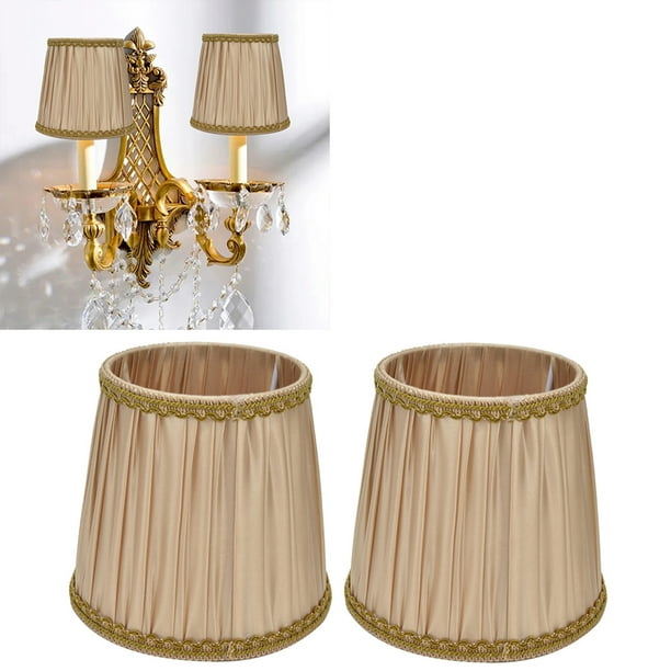 Fdit 2PCS Fabric Lampshade Simple Lamp Shade For E14 Screw