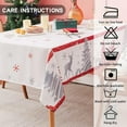 thumbnail image 4 of Rectangle Table Cloth, Waterproof Stain Resistant Washable Tablecloth, Moroccan Polyester Table Cover for Dining, Indoor and Outdoor (Light Grey and White, 60" x 84"), 4 of 5