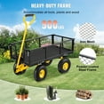 VEVOR HeavyDuty Steel Garden Cart Lawn Utility Cart w/ Removable Sides