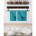 thumbnail image 3 of Turquoise Marble Kitchen Dish Towels for Drying Dishes Set of 4, Minimalist Abstract Golden Fluid Art Waffle Weave Microfiber Hand Tea Bathroom Towels Quick Dry & Absorbent Towel 15.7x23.6, 3 of 7