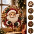 thumbnail image 5 of Leutsin Christmas Pearl Diamond Art Hanging Ornament Kit, Xmas Tree Acrylic Round Board Lace Edge DIY Suncatcher, Holiday Window Wall Decor, 5 of 7