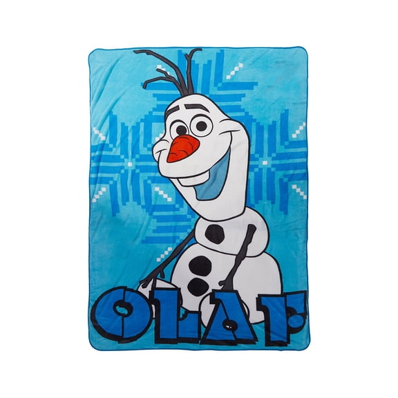 Disney 90inx62in Frozen Olaf Micro Raschel Blanket - Blue