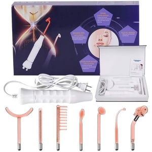 Massage de la peau portable à haute fréquence avec 7 Tubes en verre
