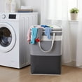 thumbnail image 3 of Double Pack Textile Laundry Carriers 75L Capacity Reinforced Handles Quick Assembly Storage, 3 of 8