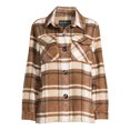 thumbnail image 5 of Jason Maxwell Women's and Women's Plus Size Plaid Button Down Shacket, Sizes S-3X, 5 of 5