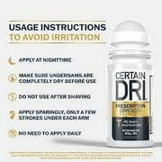 CERTAIN DRI Prescription Strength Clinical Antiperspirant Roll-On 1.20 oz (Pack of 4)