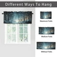 thumbnail image 6 of Deer Kitchen Curtain Valances Forest Pine Tree Nature Night Scenery Safari Hunting Window Valance for Bedroom Bathroom Living Room Dining Room Valances Set 54 by 18 in, 1 Panel, 6 of 6