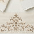 thumbnail image 5 of Authentic Hotel and Spa  Turkish Cotton Scrollwork Embroidered 3 piece Towel Set White, 5 of 5