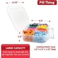 thumbnail image 5 of 8 & 20 Compartment Large Pill Case with Airtight Seal - Silicone Gasket Waterproof Med Box with Medication Map (Combo Pack - 20 & 8 Compartment), 5 of 8