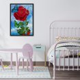 thumbnail image 5 of Pintura de diamantes de flores, kit de pintura de diamantes de rosa 5D para adultos y niños principiantes, el mejor regalo para familiares y amigos, 12.0 x 16.0 in, rosa roja con mariposa, 5 of 5
