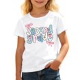 thumbnail image 2 of Boys & Girls Crew Neck Short Sleeve T-Shirts,Comfortable Breathable Casual Tops for Daily Back-to-School Outfits, 2 of 4