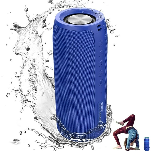 Blue Portable Speaker With Bluetooth 5.0 And 5W Dual Drivers For Surround Sound Experience