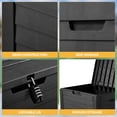 thumbnail image 6 of Dextrus Outdoor Lockable 31 gal Resin Deck Box, Black, 6 of 7