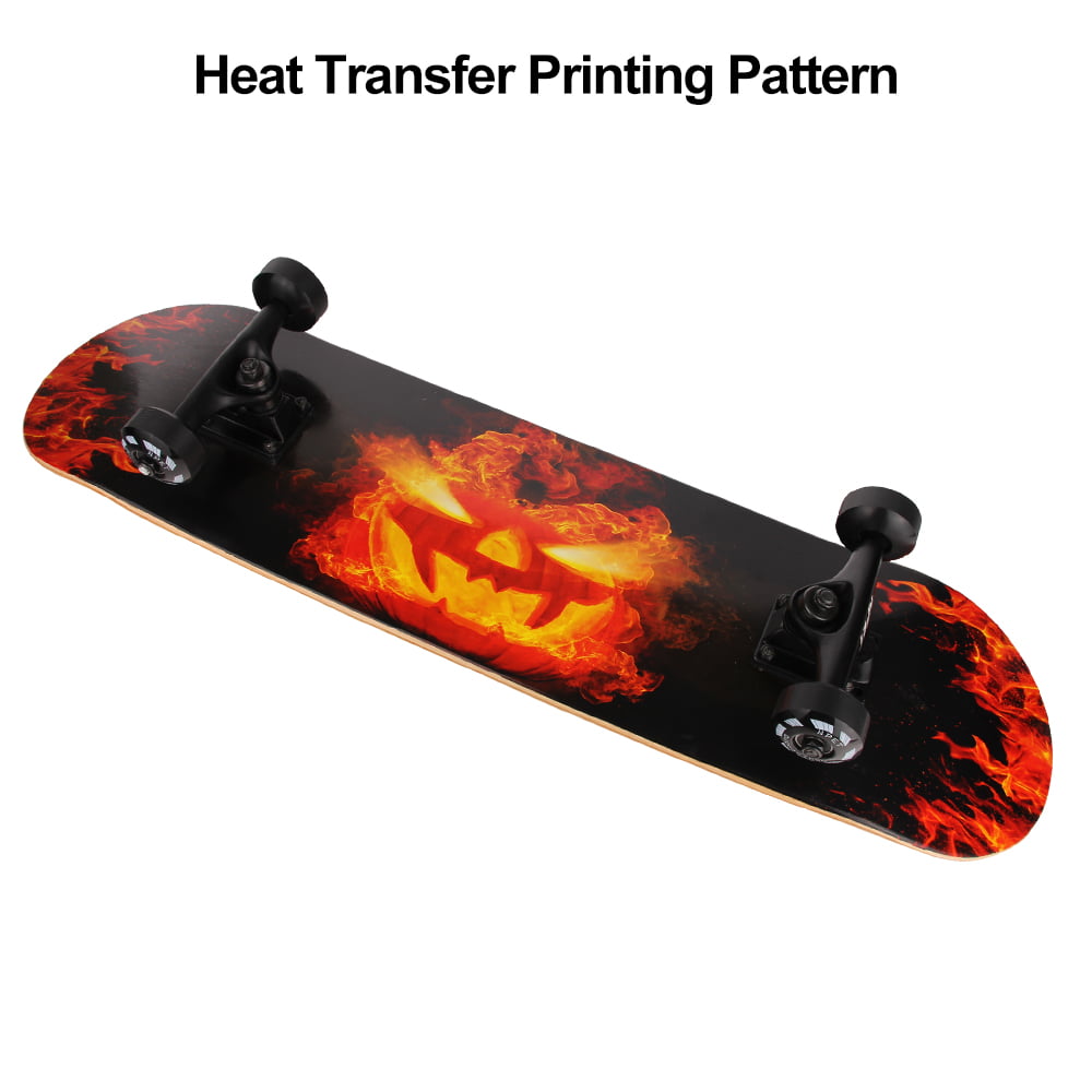 NPET Pro Skateboard Complete 31 Inch 7 Layer Canadian Maple Double Kick Conca... 