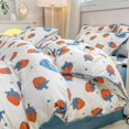 thumbnail image 1 of INS Girls Cherry Bedding Set Soft Washed Cotton Bed Sheet Queen King Size Simple Quilt Cover Pillowcase Bed Linens, 1 of 7