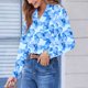 thumbnail image 2 of TaTaai Women's Casual Blouse Long Sleeve Button Down Shirt Floral Print Lapel Collar Soft Cotton Relaxed Fit Tunic Daily Wear Gift, 2 of 6