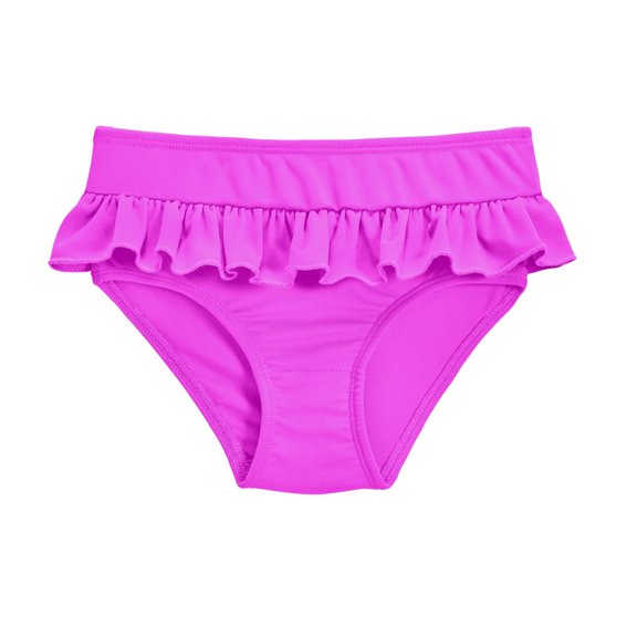 Girls UPF 50  Ruffle Swim Briefs | Deep Purple