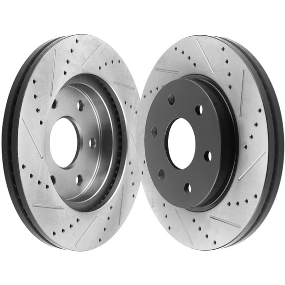 Afa Motors Rear Brake Rotors 329.7mm Drilled & Slotted Brake Rotor Compatible with Cadillac Escalade, Chevrolet Avalanche Express Silverado Suburban Tahoe, GMC Savana Sierra Yukon