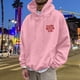 thumbnail image 3 of MHFRRA Sudadera con Capucha Estampada para Uso Diario Sudadera Informal para Mayor Comodidad y Estilo En Actividades Deportivas y de Ocio Rosa, 3 of 5