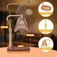 thumbnail image 3 of Candle Warmer Lamp with Adjustable Height - Flameless 4-Level Dimmable Wax Warmer, Timer Function & Stylish Design in Multiple Colors (Brown), 3 of 6