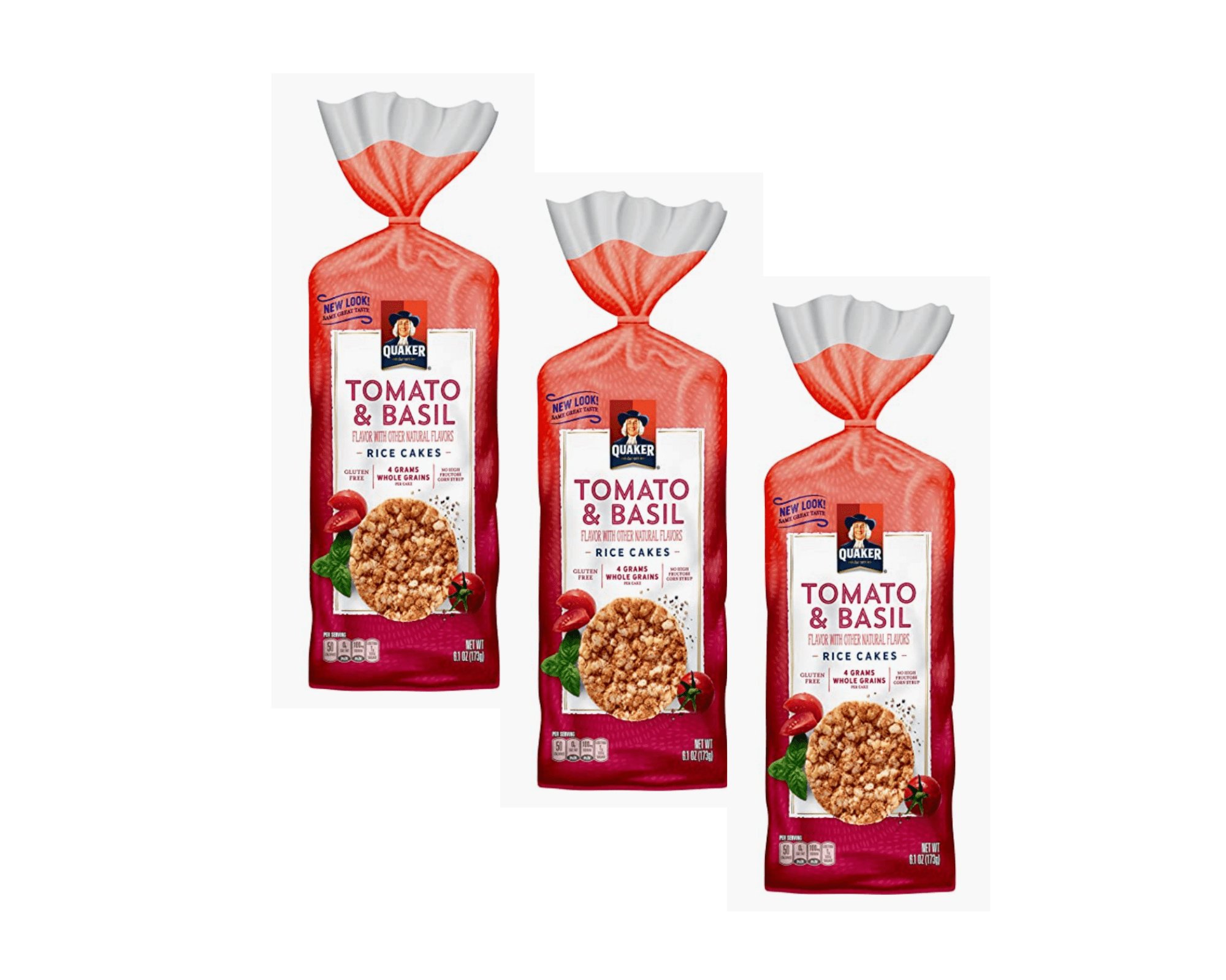 FSSTAM Quaker GlutenFree Tomato and Basil Rice Cake 14 count3 pack